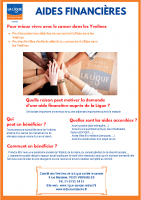 Flyer Aides Financières Ligue Cancer 78